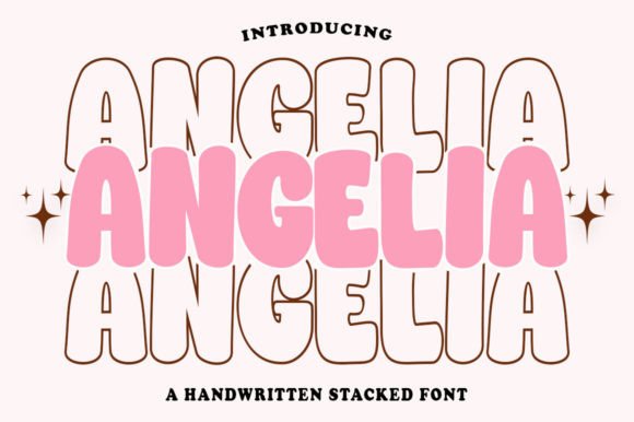 Angelia Stacked: The Chic Display Font for Modern Brand Identity