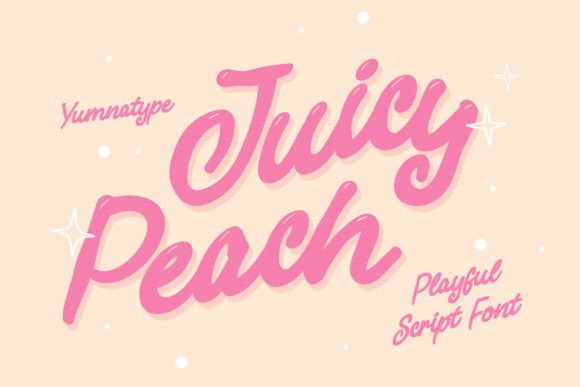 Juicy Peach: The Perfect Display Font for Handmade Products