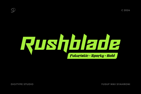 Rushblade: The Futuristic Display Typeface for High-Speed Branding