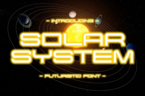 Solar System: The Futuristic Display Font for Polished Branding