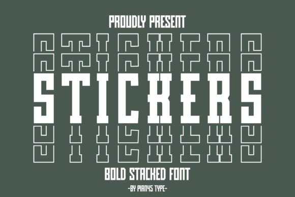 Stickers Stacked: A Bold Display Typeface for Modern Web Design
