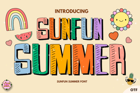 Sunfun Summer: A Vibrant Display Typeface for Editorial Design